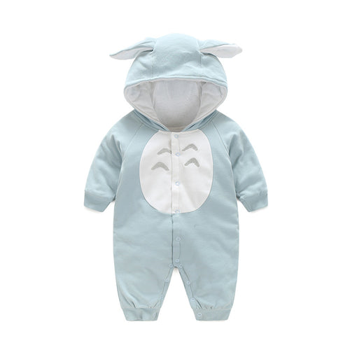 Signature cotton baby romper, side view