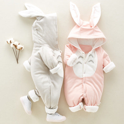 Cotton baby romper, available colors blue pink grey