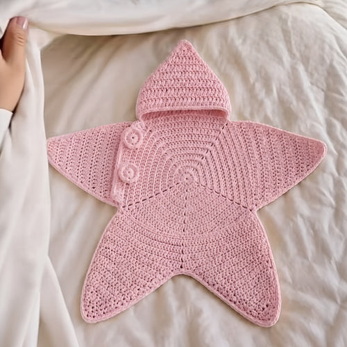 Starfish crochet baby sleeping bag, detail of stitch pattern